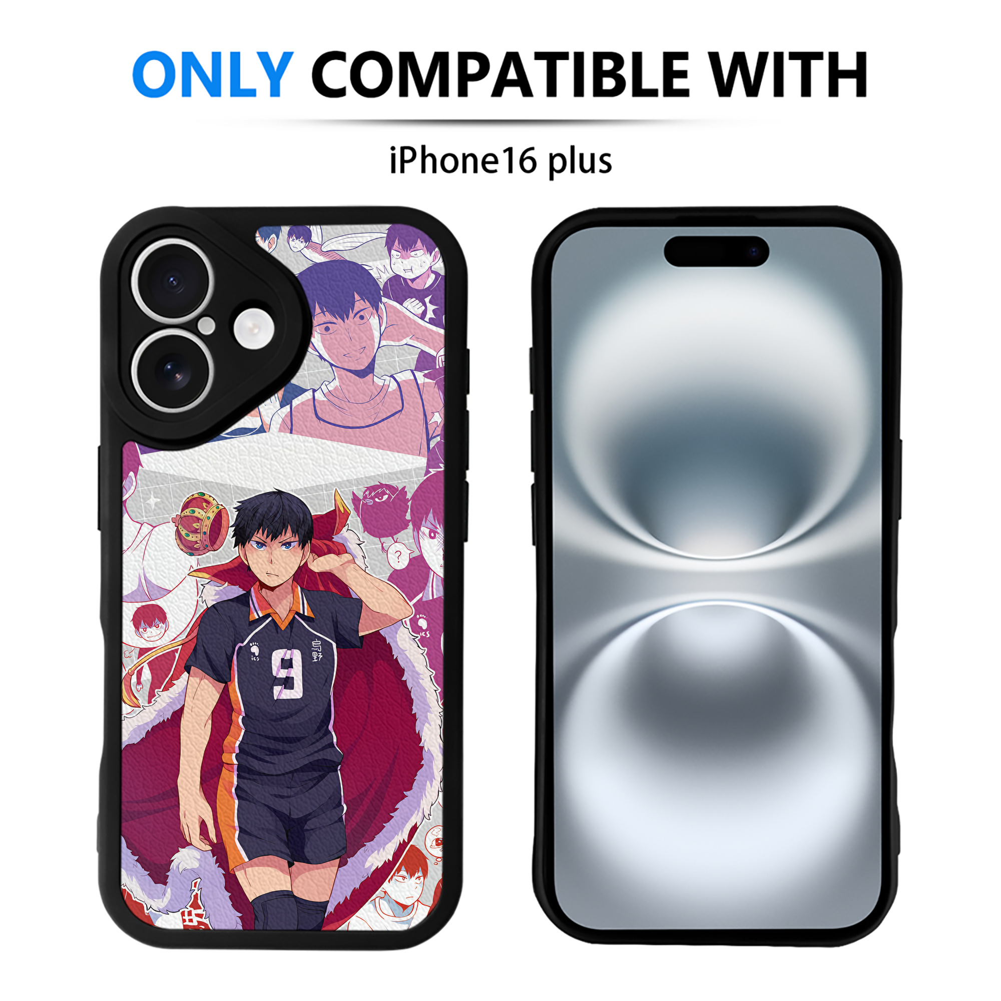 （画像用） ハイキュー!! Haikyu!! 【iPhone 16シリーズ対応】シリコンスマホケース（レザー調） 材質：シリコン